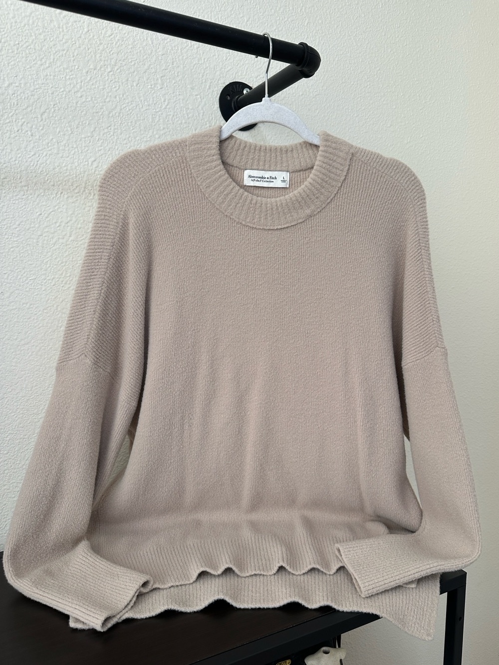 Abercrombie & Fitch Taupe Crewneck Sweater